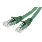 RS PRO Cat6 Male RJ45 to Male RJ45 Ethernet Cable, U/UTP, Green LSZH Sheath, 5m