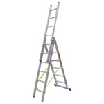 Zarges Aluminium Combination Ladder 18 steps 4.1m open length