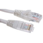 RS PRO Cat5e Male RJ45 to Male RJ45 Ethernet Cable, U/UTP, White PVC Sheath, 2m