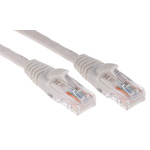 RS PRO Cat5e Male RJ45 to Male RJ45 Ethernet Cable, U/UTP, White PVC Sheath, 10m
