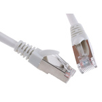 RS PRO Cat5e Male RJ45 to Male RJ45 Ethernet Cable, F/UTP, White PVC Sheath, 1m