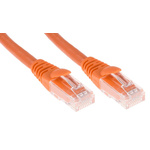 RS PRO Cat6 Male RJ45 to Male RJ45 Ethernet Cable, U/UTP, Orange LSZH Sheath, 1m