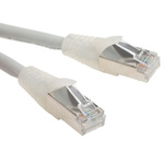 RS PRO Cat6a Male RJ45 to Male RJ45 Ethernet Cable, S/FTP, Grey LSZH Sheath, 1m