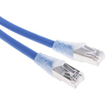 RS PRO Cat6a Male RJ45 to Male RJ45 Ethernet Cable, S/FTP, Blue LSZH Sheath, 0.5m
