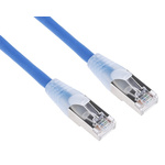 RS PRO Cat6a Male RJ45 to Male RJ45 Ethernet Cable, S/FTP, Blue LSZH Sheath, 2m