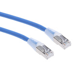 RS PRO Cat6a Male RJ45 to Male RJ45 Ethernet Cable, S/FTP, Blue LSZH Sheath, 3m