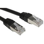 RS PRO Cat6 Male RJ45 to Male RJ45 Ethernet Cable, F/UTP, Black LSZH Sheath, 25m