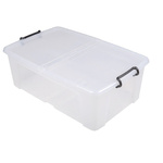 RS PRO 50L Transparent Polymer Large Storage Box, 230mm x 450mm x 700mm