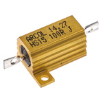 Arcol, 100Ω 15W Wire Wound Chassis Mount Resistor HS15 100R J ±5%