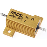 Arcol, 3.3Ω 25W Wire Wound Chassis Mount Resistor HS25 3R3 J ±5%