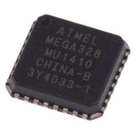Microchip ATMEGA328-MU, 8bit AVR Microcontroller, ATmega, 20MHz, 32 kB Flash, 32-Pin QFN/MLF