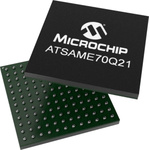 Microchip ATSAME70Q21B-CN, 32bit ARM Cortex M7 Microcontroller, SAME70, 300MHz, 2 MB Flash, 144-Pin LFBGA