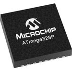 Microchip ATMEGA328P-MUR, 8bit AVR Microcontroller, ATmega, 20MHz, 32 kB Flash, 32-Pin QFN