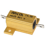 Arcol, 10mΩ 25W Wire Wound Chassis Mount Resistor HS25 R01 K ±10%