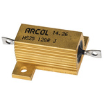 Arcol, 120Ω 25W Wire Wound Chassis Mount Resistor HS25 120R J ±5%