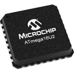 Microchip ATMEGA16U2-MU, 8bit AVR Microcontroller, ATmega, 16MHz, 16 kB Flash, 32-Pin QFN