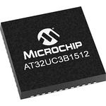Microchip AT32UC3B1512-Z1UT, 32bit AVR Microcontroller, AT32, 60MHz, 512 kB Flash, 48-Pin QFN