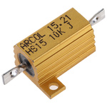 Arcol, 10kΩ 15W Wire Wound Chassis Mount Resistor HS15 10K J ±5%