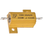 TE Connectivity, 330Ω 25W Wire Wound Chassis Mount Resistor HSA25330RJ ±5%