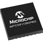 DSPIC33FJ128GP802-E/MM Microchip DSPIC, 16bit Digital Signal Processor 40MHz 128 kB Flash 28-Pin QFN