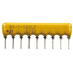 Bourns, 4600X 1kΩ ±2% Bussed Resistor Array, 8 Resistors, 1.13W total, SIP, Through Hole