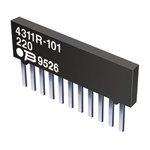 Bourns, 4300R 1kΩ ±2% Bussed Resistor Array, 9 Resistors, 1.25W total, SIP, Pin