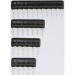 KOA, RKC 10kΩ ±5% Bussed Resistor Array, 4 Resistors, 0.5W total, SIP, Through Hole