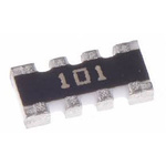 Bourns 100Ω Resistor Array, 4 Resistors, 0.25W total, 1206 (3216M), Convex