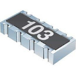 Bourns 3.3Ω Resistor Array, 4 Resistors, 0.25W total, 1206 (3216M), Convex