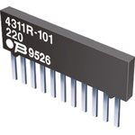 Bourns, 4300R 100kΩ ±2% Bussed Resistor Array, 8 Resistors, 1.13W total, SIP, Through Hole