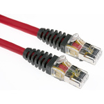 Brand-Rex Cat6 Male RJ45 to Male RJ45 Ethernet Cable, S/FTP, Red LSZH Sheath, 2m