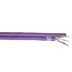 CAE Cat6a Ethernet Cable, F/FTP, Purple LSZH Sheath, 100m, Low Smoke Zero Halogen (LSZH)