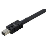 TE Connectivity Male RJ45 to Ethernet Cable, Black PUR Sheath, 2m