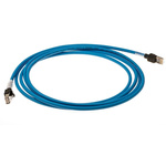 Omron Cat6a Male RJ45 to Male RJ45 Ethernet Cable, FTP, STP, Blue LSZH Sheath, 3m