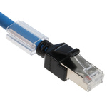 Omron Cat6a Male RJ45 to Male RJ45 Ethernet Cable, FTP, STP, Blue LSZH Sheath, 10m
