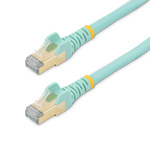 Startech Cat6a Male RJ45 to Male RJ45 Ethernet Cable, STP, Light Blue PVC Sheath, 0.5m, CMG Rated