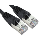 RS PRO Cat6a Straight Male RJ45 to Straight Male RJ45 Ethernet Cable, S/FTP, Black LSZH Sheath, 1.5m, Low Smoke Zero