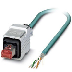 Phoenix Contact Cat5e Straight Male RJ45 to Unterminated Ethernet Cable, Shielded, Blue, 5m