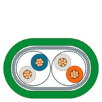 Siemens Cat5 RJ45 to 15 Pin D-sub Ethernet Cable, Copper Braid, Plastic Laminated Aluminium Foil, Green, 6m
