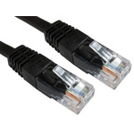 RS PRO Cat6 Straight Male RJ45 to Straight Male RJ45 Ethernet Cable, UTP, Black PVC Sheath, 20m
