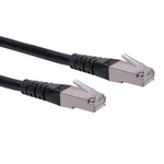 Roline Cat6 Straight Male RJ45 to Straight Male RJ45 Ethernet Cable, S/FTP, Black PVC Sheath, 500mm