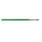 F Lutze Ltd Cat5e Straight Male RJ45 to Straight Male RJ45 Ethernet Cable, Braid, Foil, Green PVC Sheath, 50m, Flame