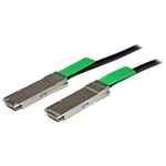 StarTech.com Straight Male QSFP+ to Straight Male QSFP+ Ethernet Cable, Black PVC Sheath, 6.6ft