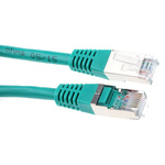 Decelect Cat5 Male RJ45 to Male RJ45 Ethernet Cable, F/UTP, Green PVC Sheath, 1m