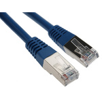 Decelect Cat5 Male RJ45 to Male RJ45 Ethernet Cable, F/UTP, Blue PVC Sheath, 2m