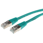 Decelect Cat5 Male RJ45 to Male RJ45 Ethernet Cable, F/UTP, Green PVC Sheath, 3m