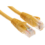 Decelect Cat5 Male RJ45 to Male RJ45 Ethernet Cable, F/UTP, Yellow PVC Sheath, 3m