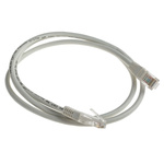 Decelect Cat5e Male RJ45 to Male RJ45 Ethernet Cable, U/UTP, Grey PVC Sheath, 1m