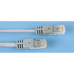 Decelect Cat5e Male RJ45 to Male RJ45 Ethernet Cable, U/UTP, Grey PVC Sheath, 2m