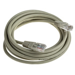 Decelect Cat5e Male RJ45 to Male RJ45 Ethernet Cable, U/UTP, Grey PVC Sheath, 3m